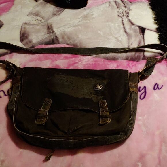 Vintage fossil adjustable shoulder bag - Picture 1 of 10